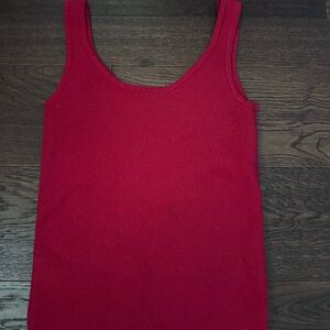 A New Day Fitted Red Sleeveless Tank Top